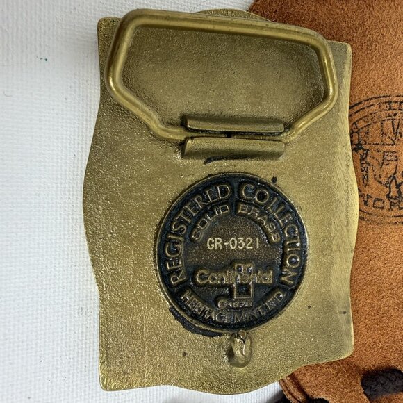 Heritage Mint Oklahoma Oil Patch & Wildcatters Brass Belt Buckles Set w/ Bags & - Picture 8 of 9